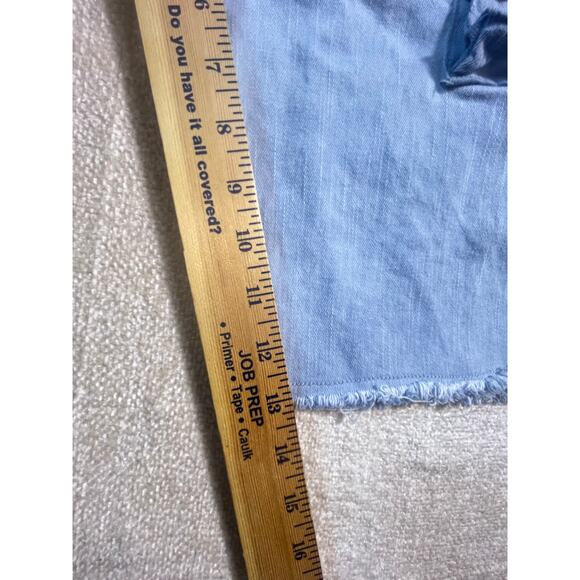 Smoke Rise Men’s 38 Blue Dusty Utility Cargo Denim Shorts Raw Hem Streetwear - Picture 6 of 10